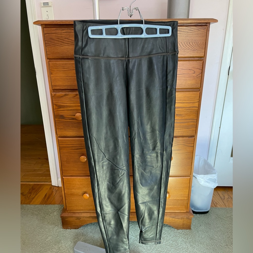 Athleta fake leather leggings